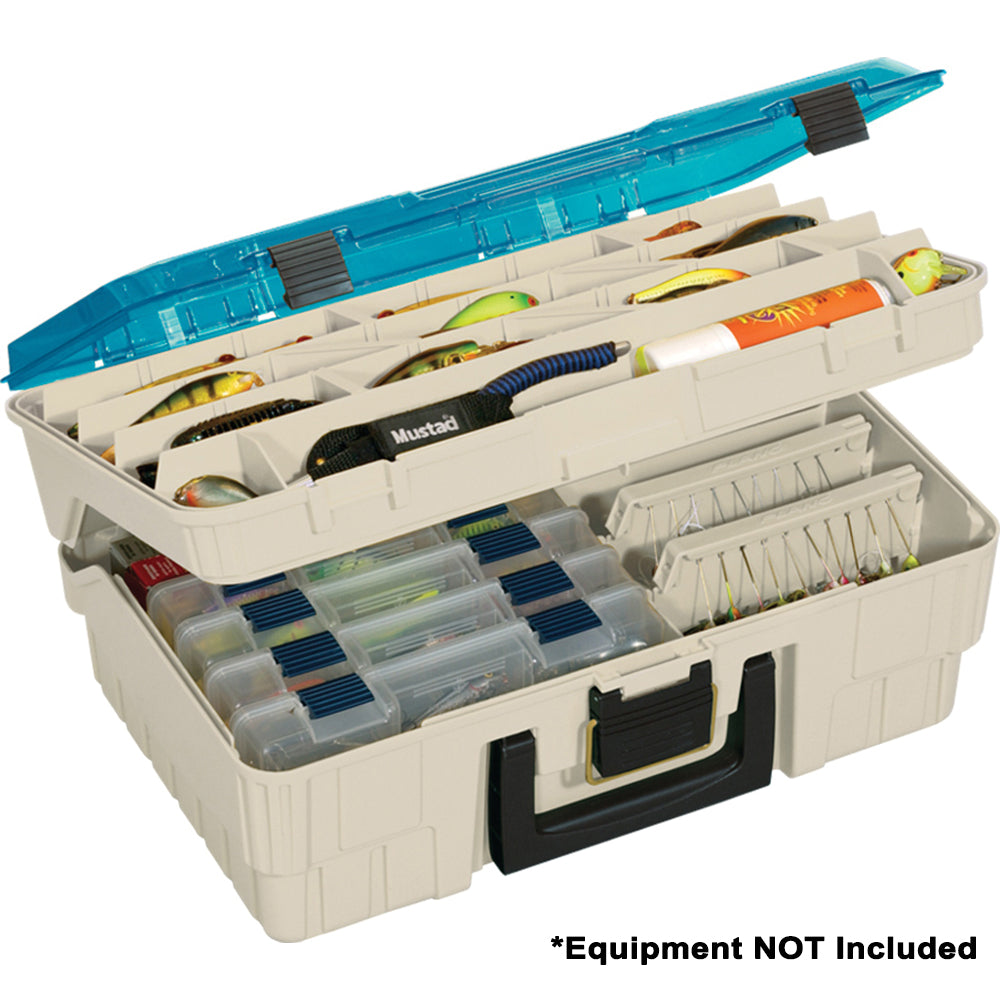 620206 two tray tackle box blue metallic Plano Two-Tier Magnum Satchel XL