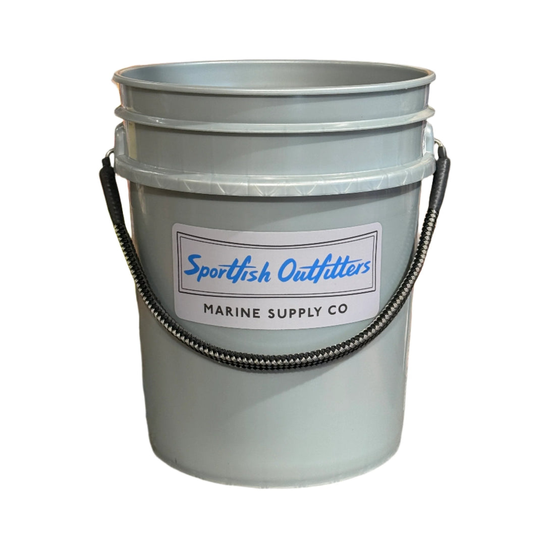 Grey rope handle bucket