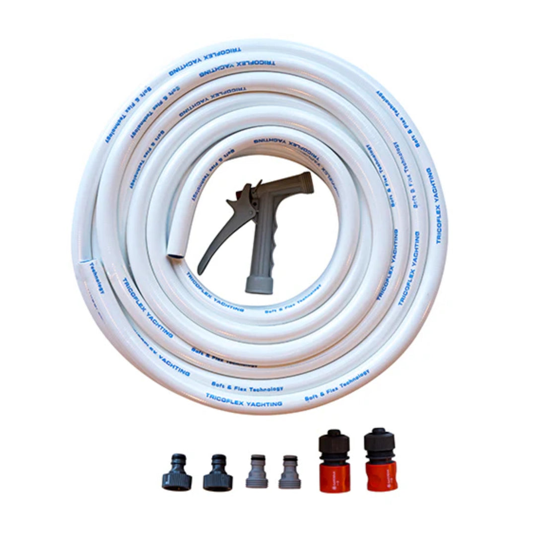 Tricoflex Yacht Water Hose KIT With Gardena Quick Connect Fittings