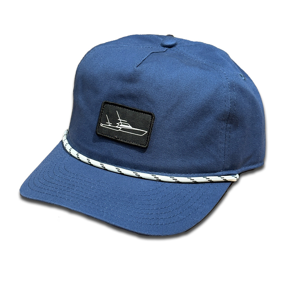 Classic Boats Only Rope Hat Cobalt