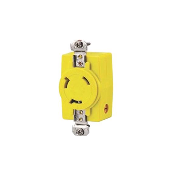Hubbell Yellow Electric Fishing Reel 30A 28VDC Receptacle