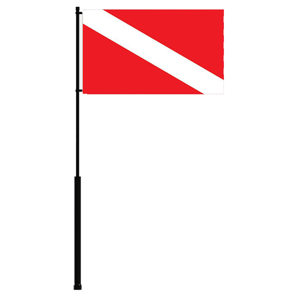Mate Series Flag Pole - 72&quot; w/Dive Flag [FP72DIVE]