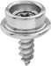 Male Fabric Snap Halves with Tapping Screw Stud Size 5/8"