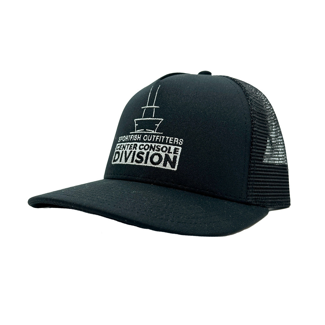 Black Center Console Division Trucker Hat