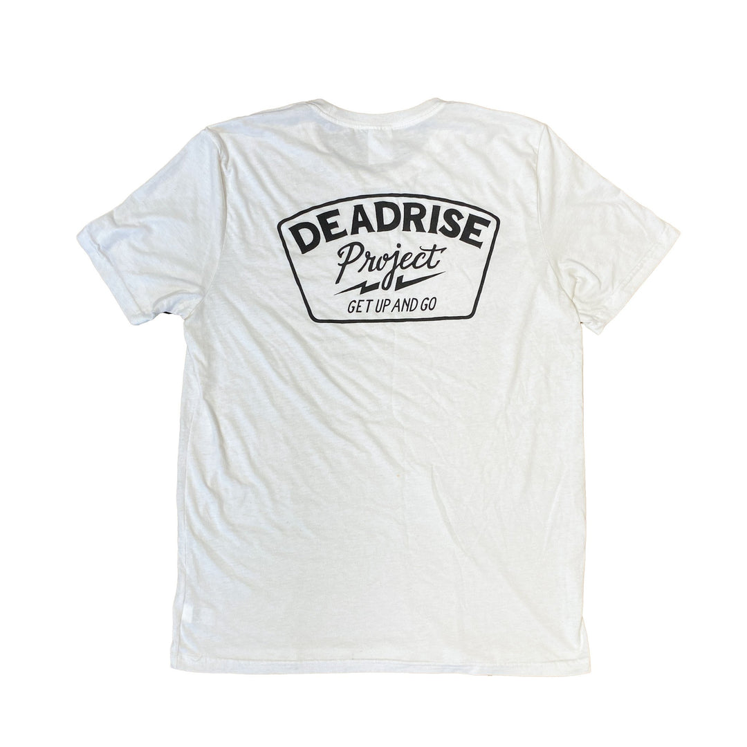Classic White Deadrise Badge Tee