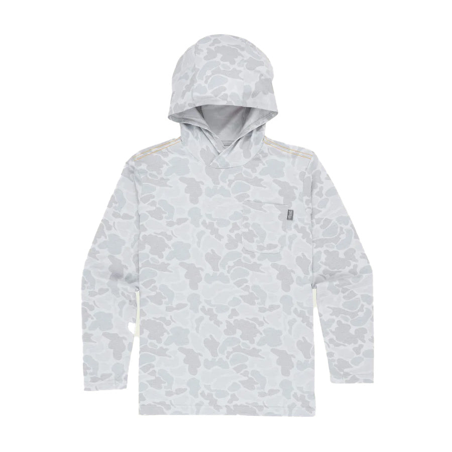 Marsh Wear Grey Camo Youth Buxton Hagood Hooded Sun Shirt