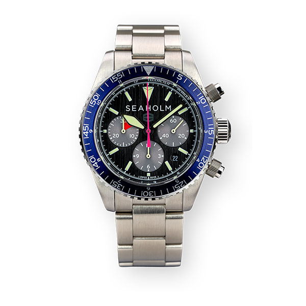 Seaholm Flats Chronograph Watch - Navy Bezel