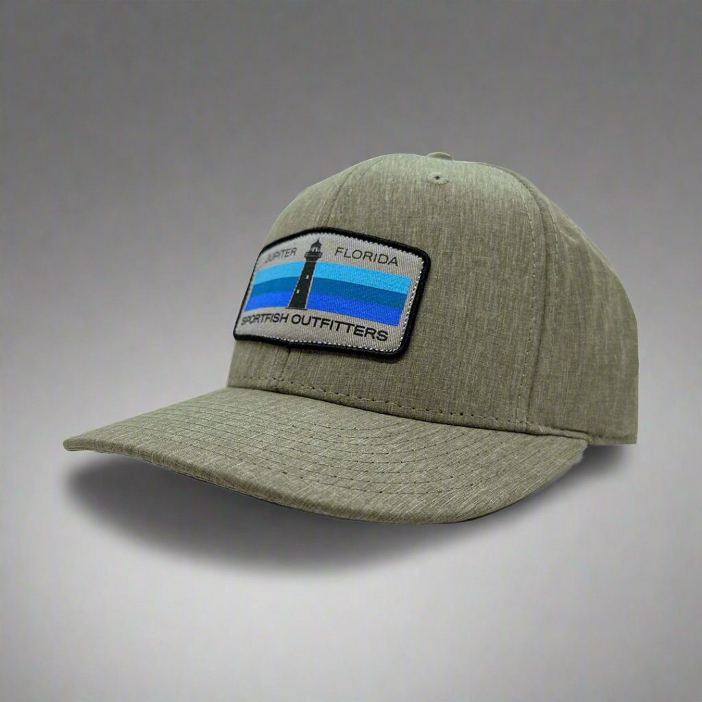 Jupiter lighthouse hat with blue stripes