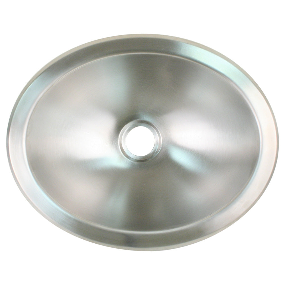 Scandvik Brushed SS Oval Sink - 13.25&quot; x 10.5&quot; [10281]