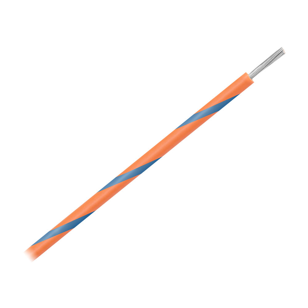 Pacer 16 AWG Gauge Striped Marine Wire 500&#39; Spool - Orange w/Blue Stripe [WUL16OR-6-500]