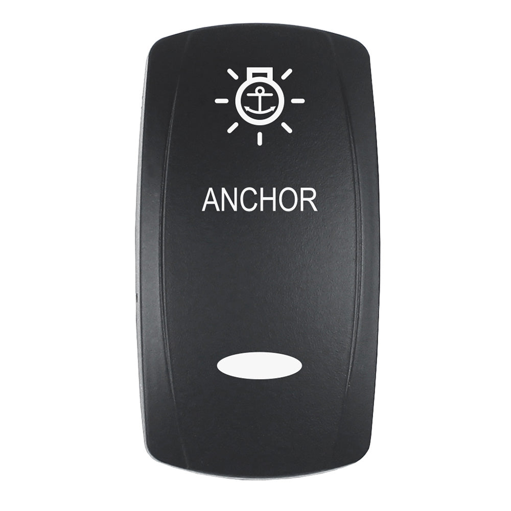 Pacer Actuator - &#39;ANCHOR&#39; f/V Series Contura Switches - Black - Laser Etched (Top/Bottom Light) [EV2LE-ANC]