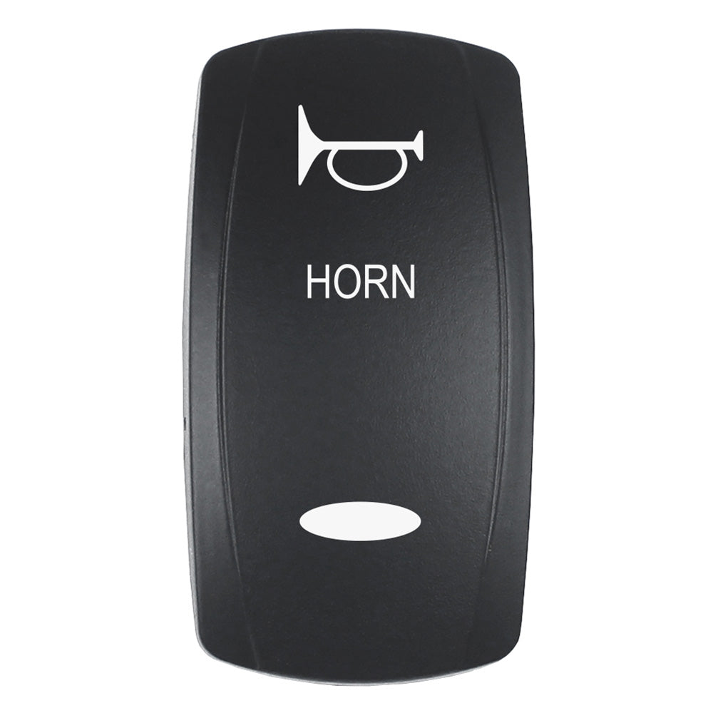 Pacer Actuator - &#39;HORN&#39; f/V Series Contura Switches - Black - Laser Etched (Top/Bottom Light) [EV2LE-HRN]