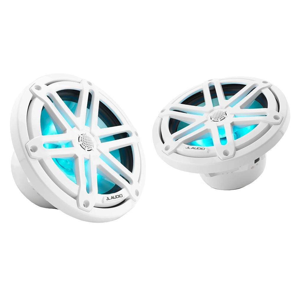 JL Audio M3 Series 7.7&quot; Marine Coaxial Speakers w/Gloss White Sport Grilles w/RGB LED Lighting - M3-770X-S-Gw-i [010-03069-00]