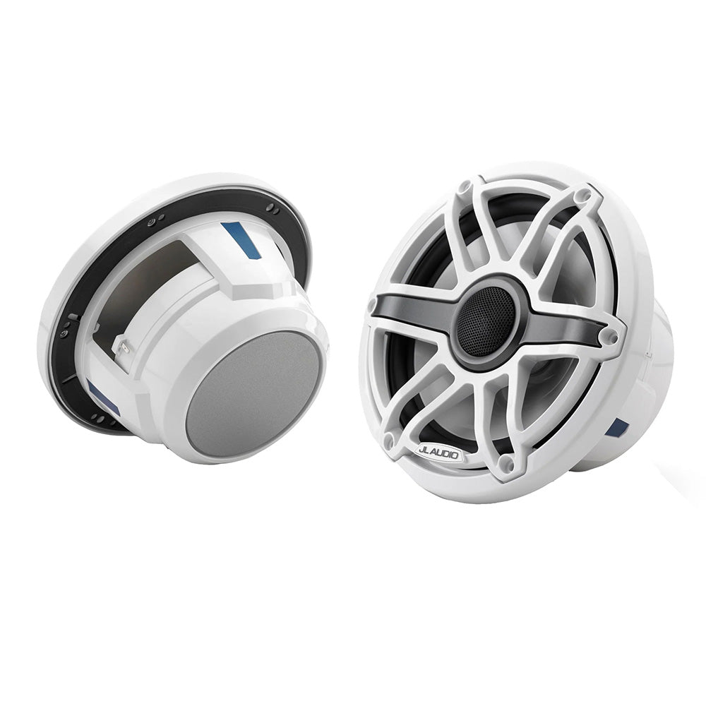 JL Audio M6 Series 7.7&quot; Marine Coaxial Speakers w/Gloss White Sport Grille - M6-770X-S-GwGw [010-03073-00]