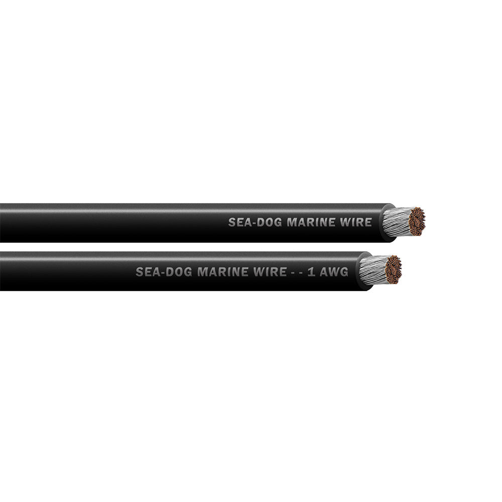 Sea-Dog 1 AWG Black Battery Cable - 50&