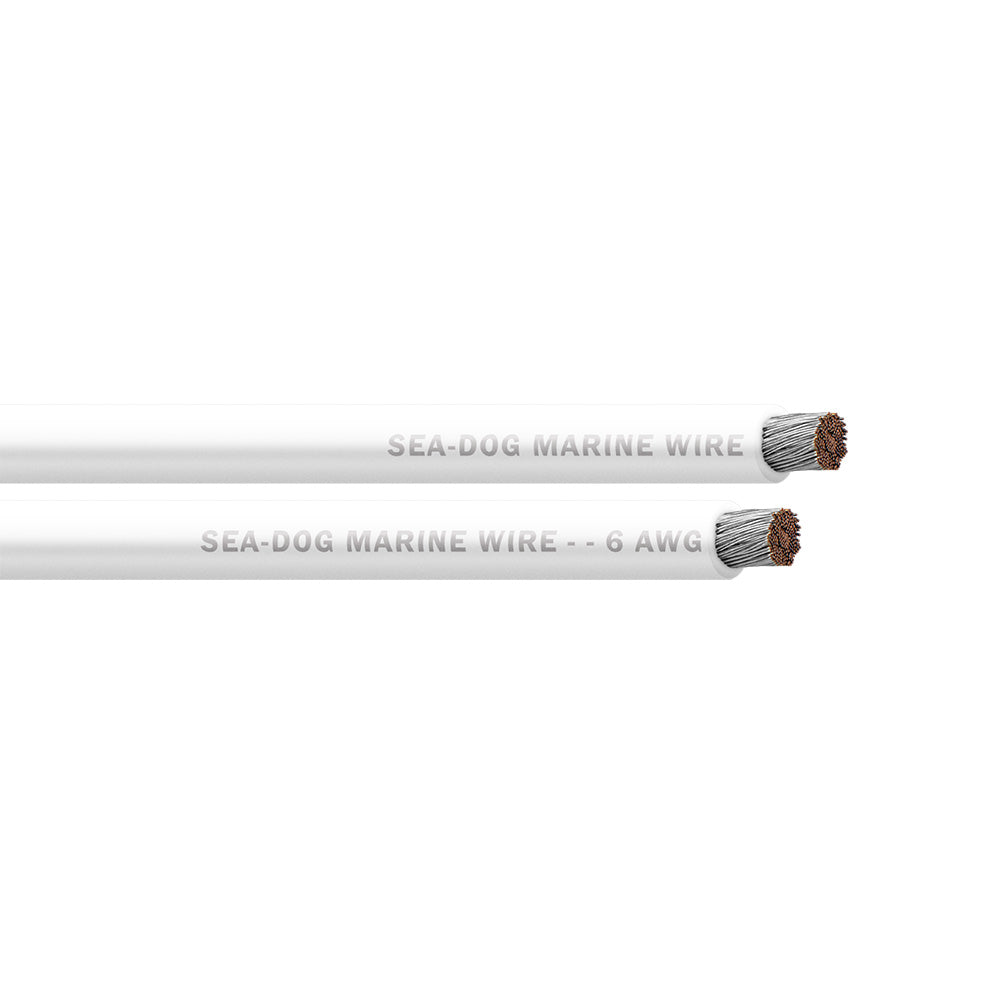 Sea-Dog 6 AWG White Battery Cable - 100&