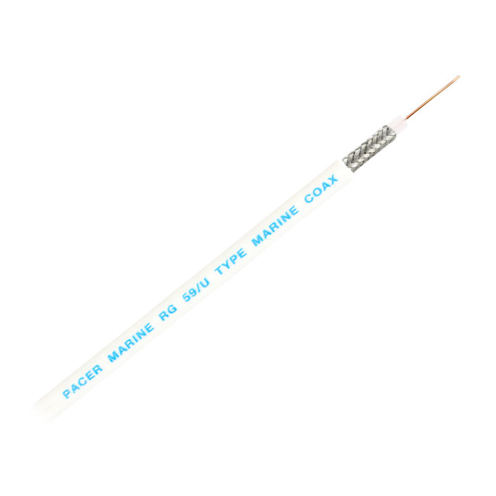 Pacer RG59UW Coax Cable - White - 150&
