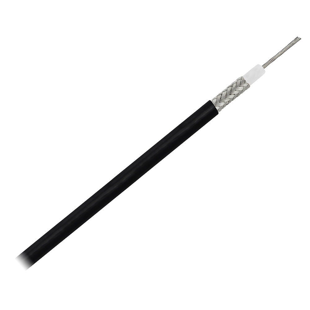 Pacer RG58AU Coax Cable Stranded TV Cond TV Braid - Black Jacket - 150&