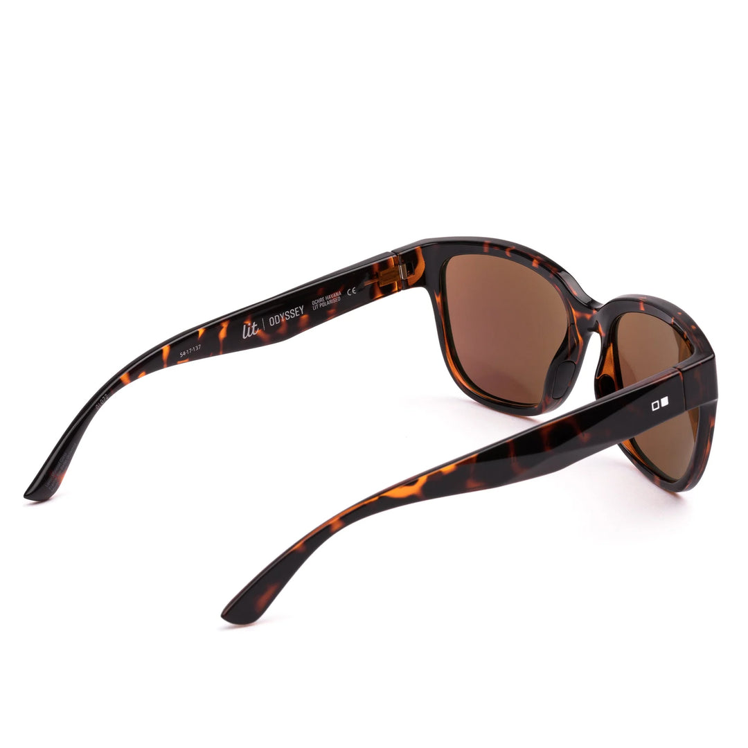 Otis Mineral Glass Eyewear - ODYSSEY (Ochre Havana / L.I.T Mirror Green) - Polarized