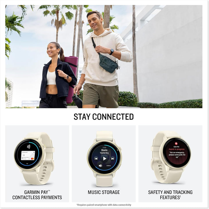 Garmin Vivoactive 6 GPS Bone/Lunar Gold