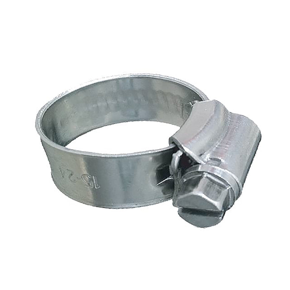 Trident Marine 316 SS Non-Perforated Worm Gear Hose Clamp - 3/8&quot; Band - 11/32&quot;-25/32&quot; Clamping Range - 10-Pack - SAE Size 6 [705-0381]