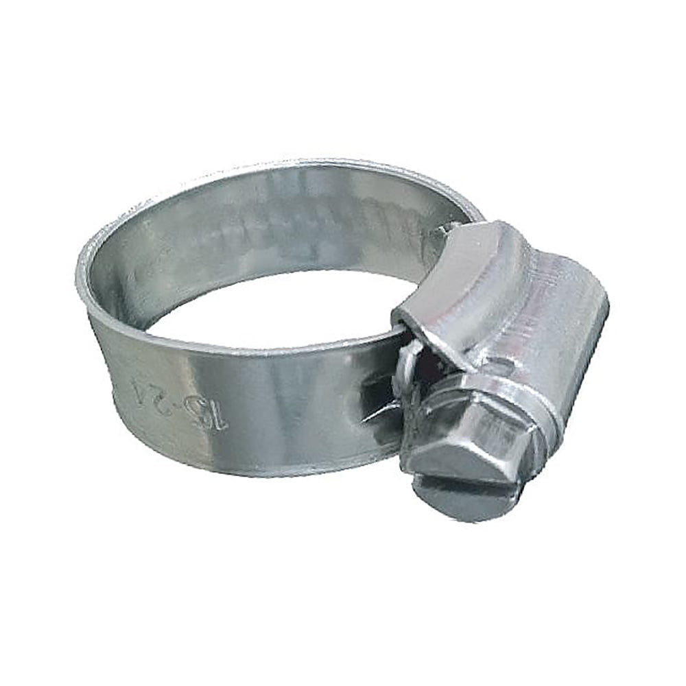 Trident Marine 316 SS Non-Perforated Worm Gear Hose Clamp - 3/8&quot; Band - 7/16&quot;21/32&quot; Clamping Range - 10-Pack - SAE Size 4 [705-0561]