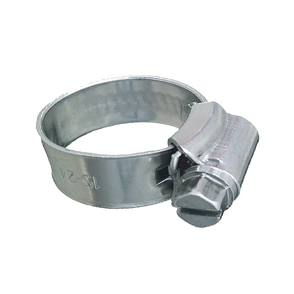 Trident Marine 316 SS Non-Perforated Worm Gear Hose Clamp - 3/8&quot; Band - (3/4&quot;  1-1/8&quot;) Clamping Range - 10-Pack - SAE Size 10 [705-0581]