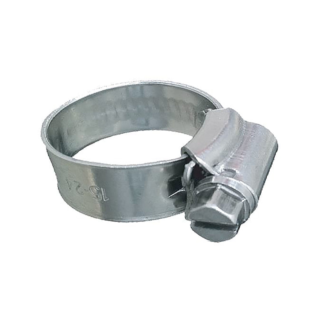 Trident Marine 316 SS Non-Perforated Worm Gear Hose Clamp - 3/8&quot; Band - (1-1/16&quot;  1-1/2&quot;) Clamping Range - 10-Pack - SAE Size 16 [705-1001]