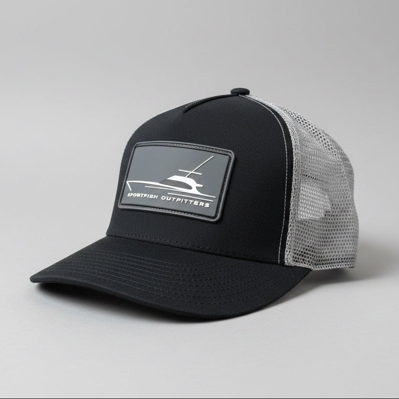 Midnight Rider Black Edition Cotton Black Grey Mesh Hat