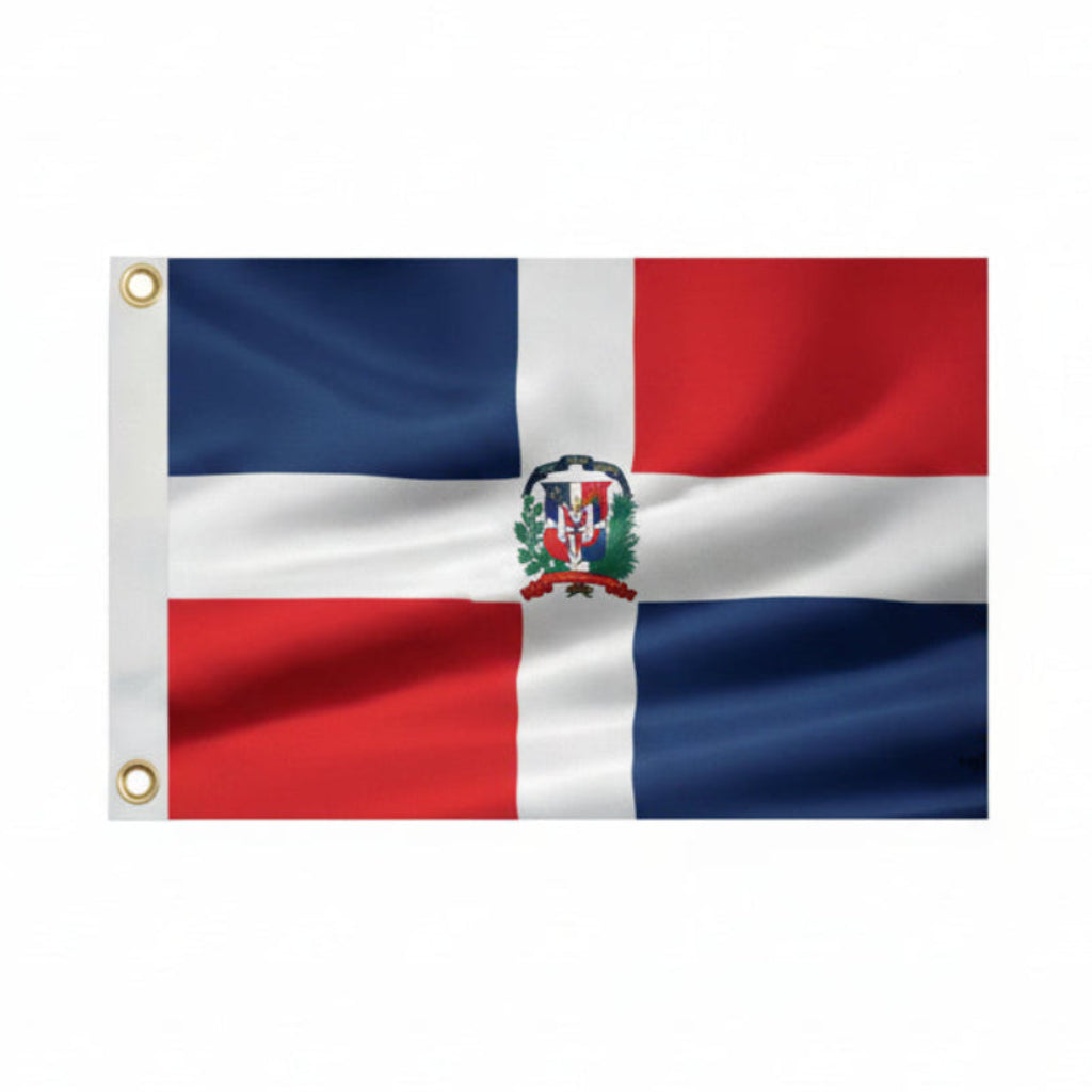 Dominican Republic International/Courtesy Flag - 12" x 18"