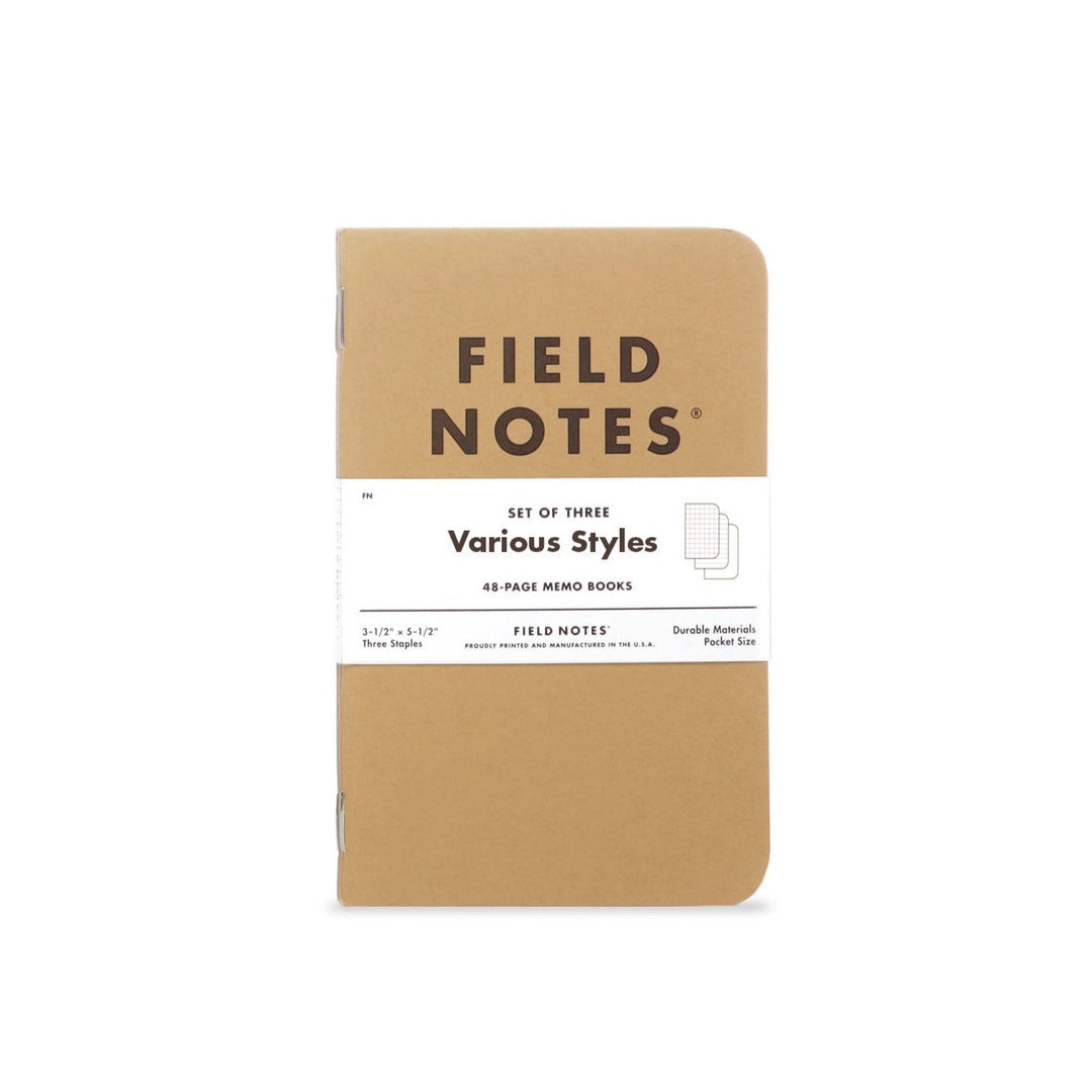 Field Notes: Original Kraft 3-Pack - Various Styles