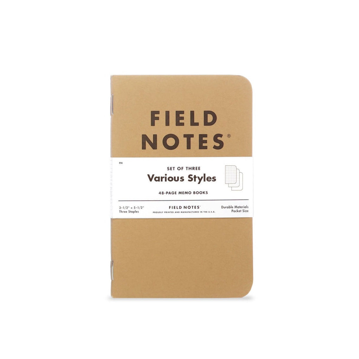 Field Notes: Original Kraft 3-Pack - Various Styles