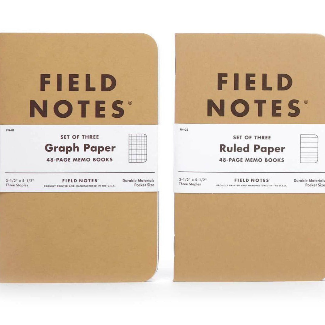 Field Notes: Original Kraft 3-Pack - Various Styles