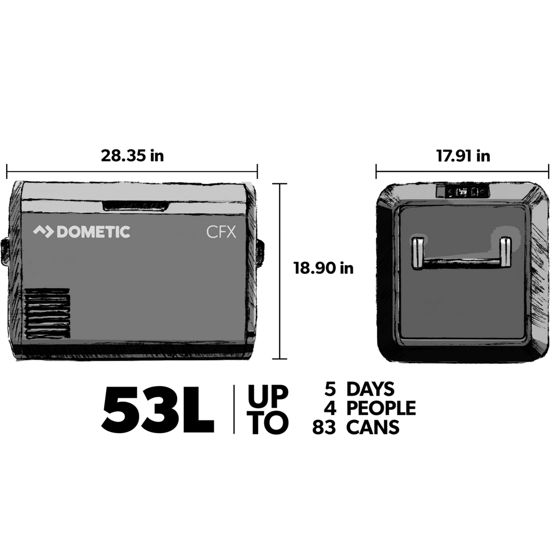 Dometic CFX3 55IM Ice Maker Powered 12 Volt Cooler, 53L