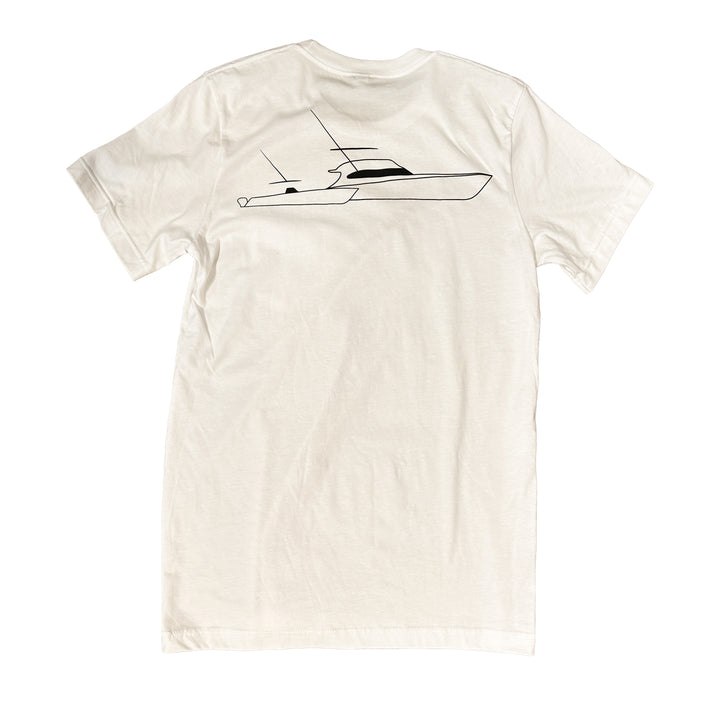 Sportfish Outfitters Boats Only Pocket Tee - White