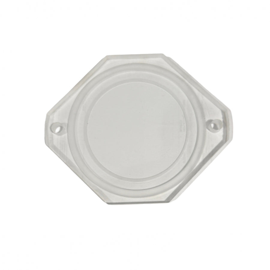 Acrylic plastic strainer lid for Scot pump strainers on Sportfish boats 