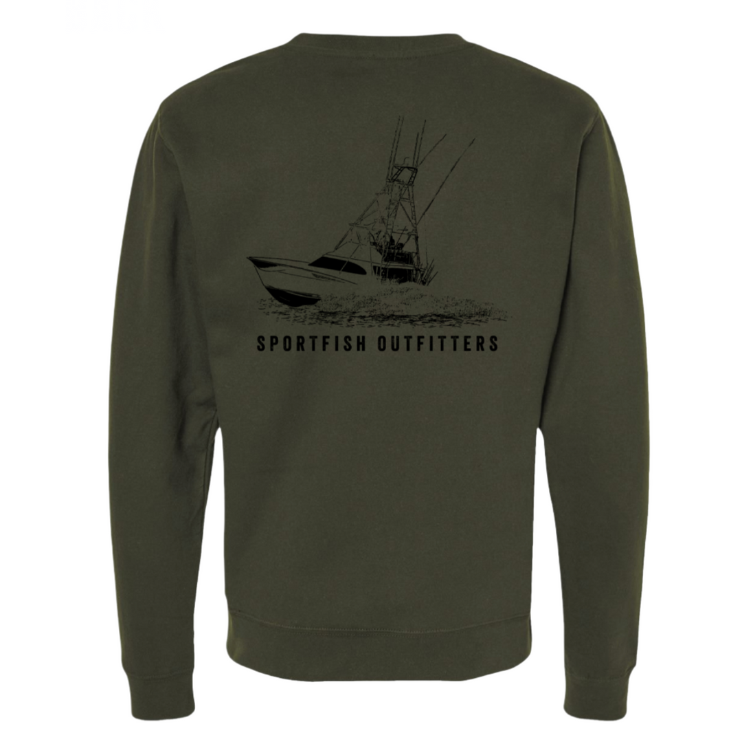 Army Green Crew neck sweatshirt 