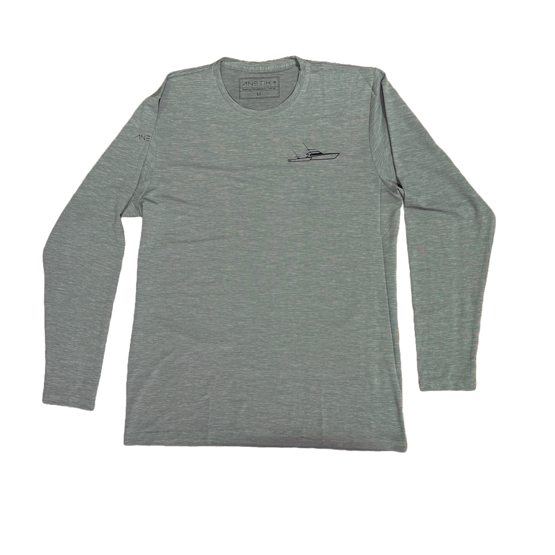 Sportfish Outfitters Tech Long Sleeve - Olive Heathered
