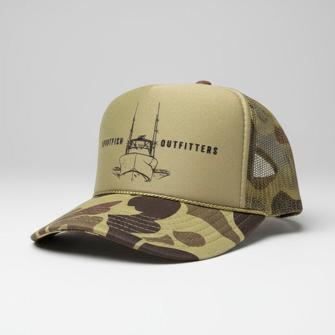 Sportfish Outfitters Camo Foam Trucker Tan