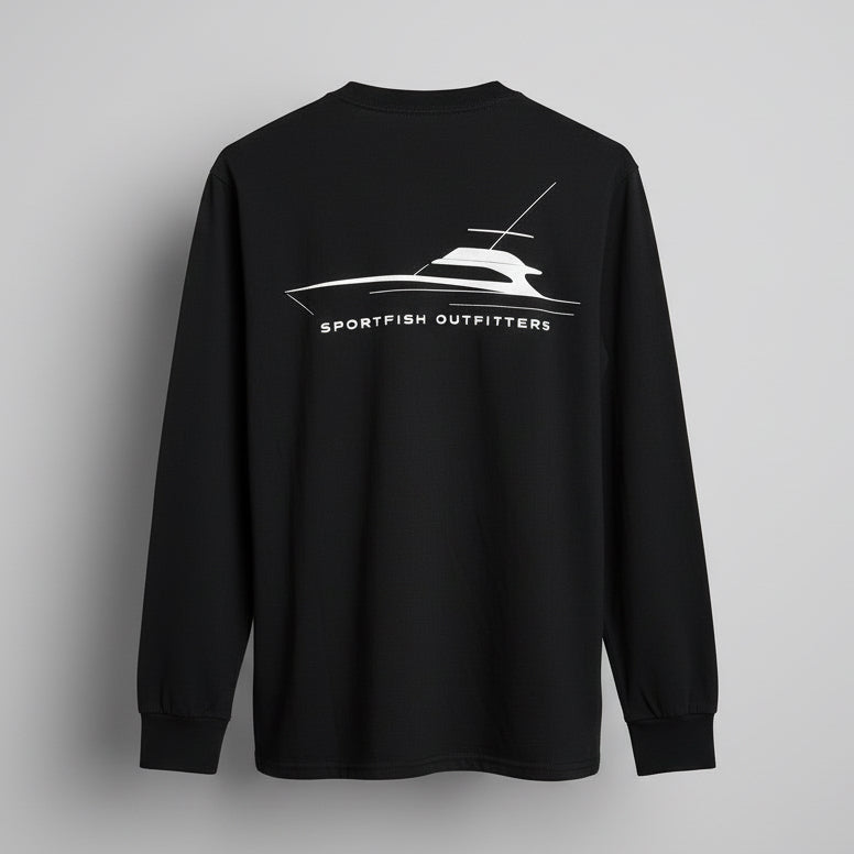 Sportfish Outfitters Black Long Sleeve Tee