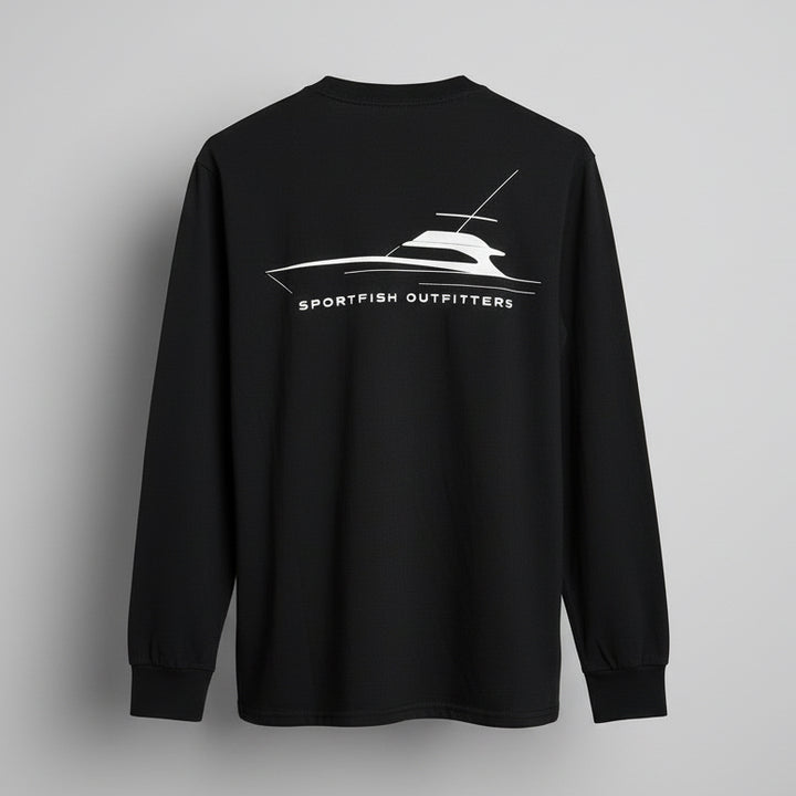 Sportfish Outfitters Black Long Sleeve Tee