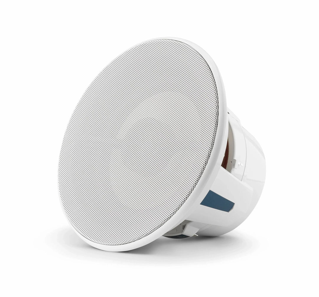 JL Audio M6-880X-L-GwGw-Single 8.8-inch (224 mm) Marine Coaxial Speaker, White Trim Ring, White Luxe Grille