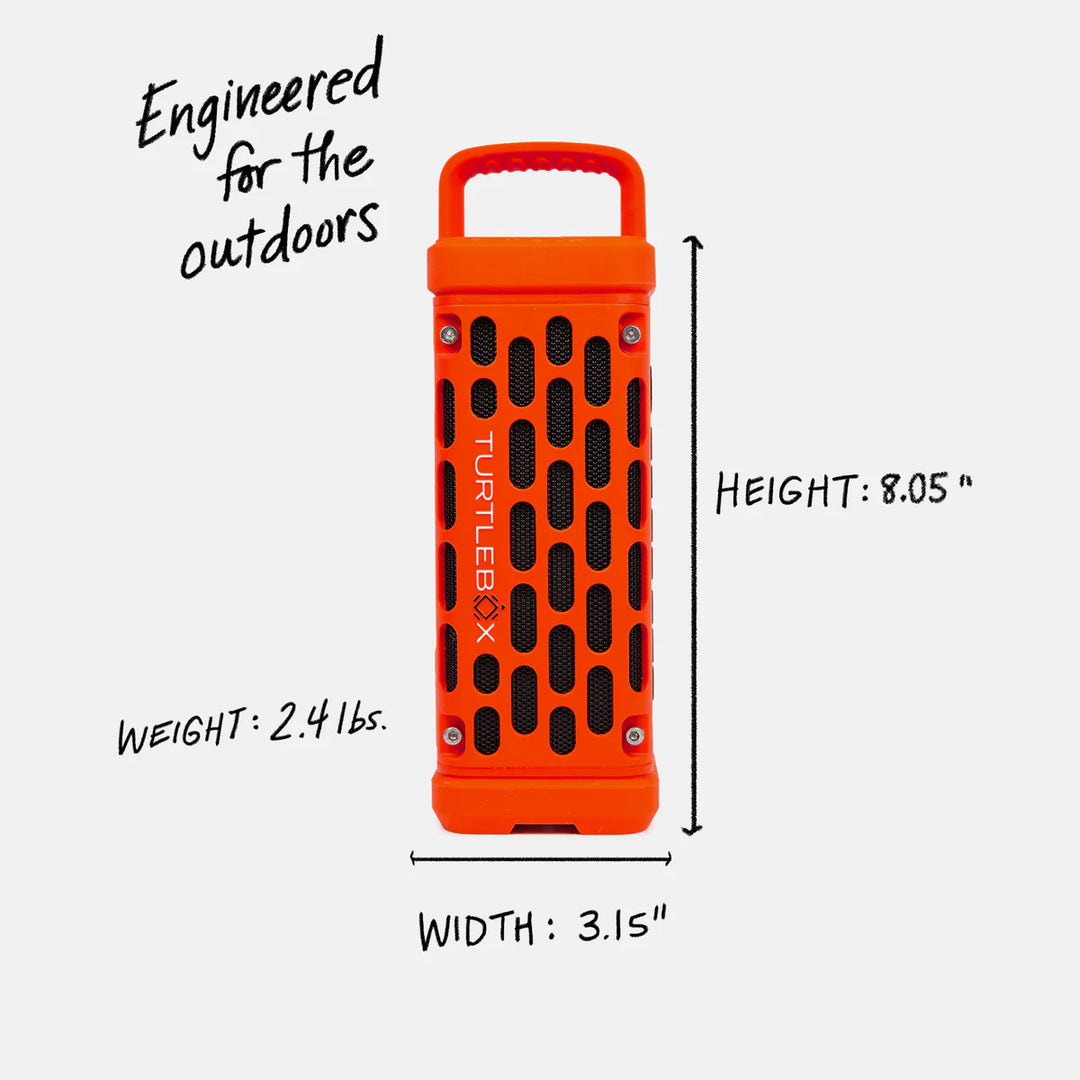 Dipping Orange Ranger Turtlebox Turtlebox Ranger Bluetooth Speaker – Sportfish Outfitters