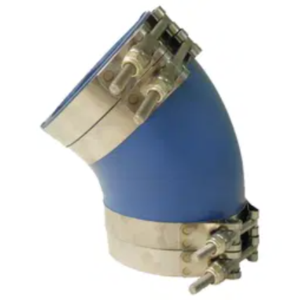 Trident Marine 4" ID 45-Degree Blue Silicone Molded Wet Exhaust Elbows 240V4000