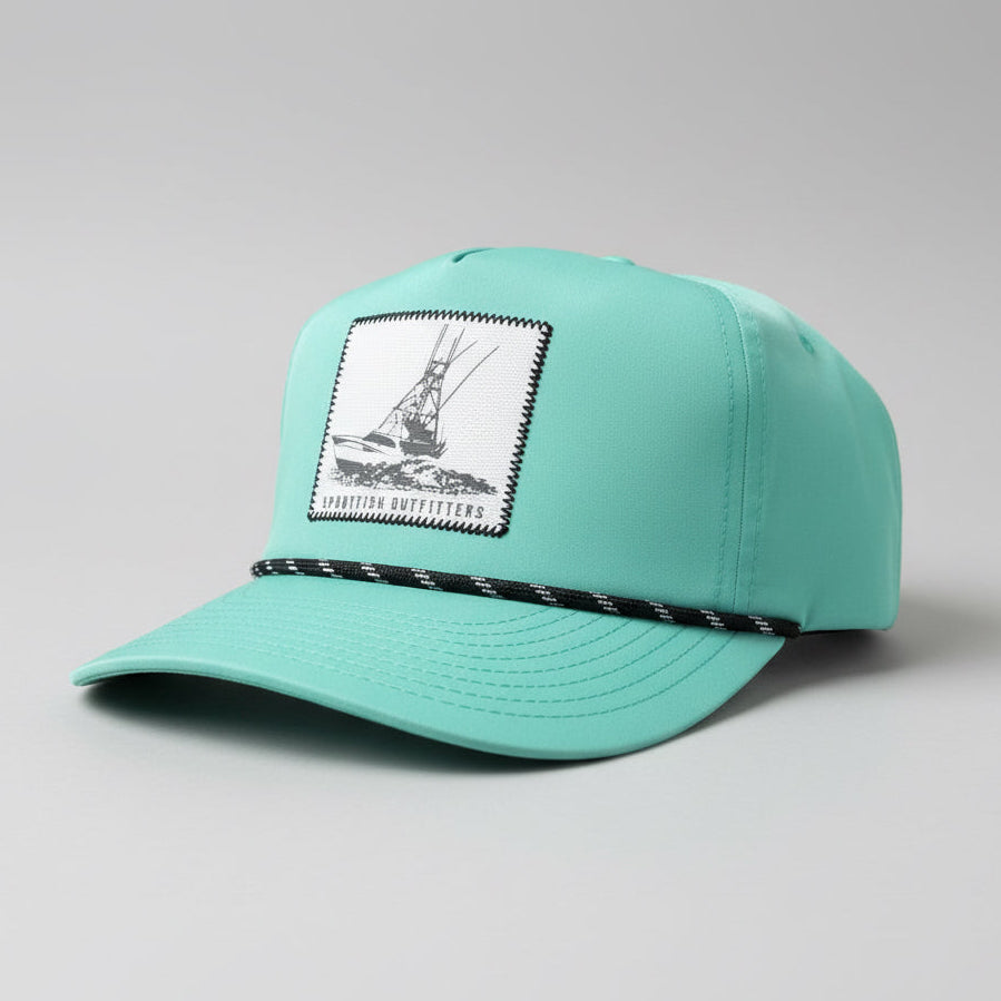 Sportfish Outfitters Seafoam Vintage Running Shot Rope Hat