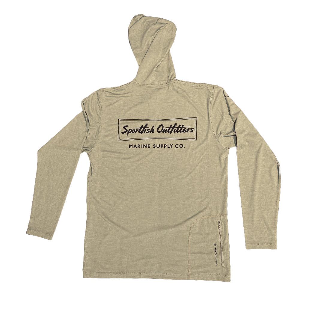 Sportfish Outfitters Tech Hoodie - Stone Heathered