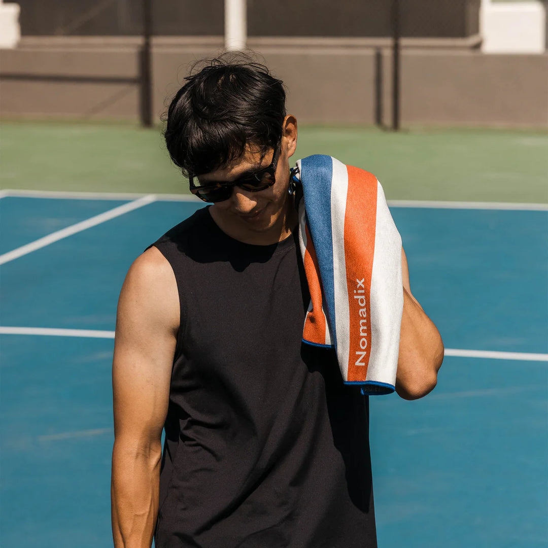 Nomadix Fitness Towel  Rally White Red and Blue