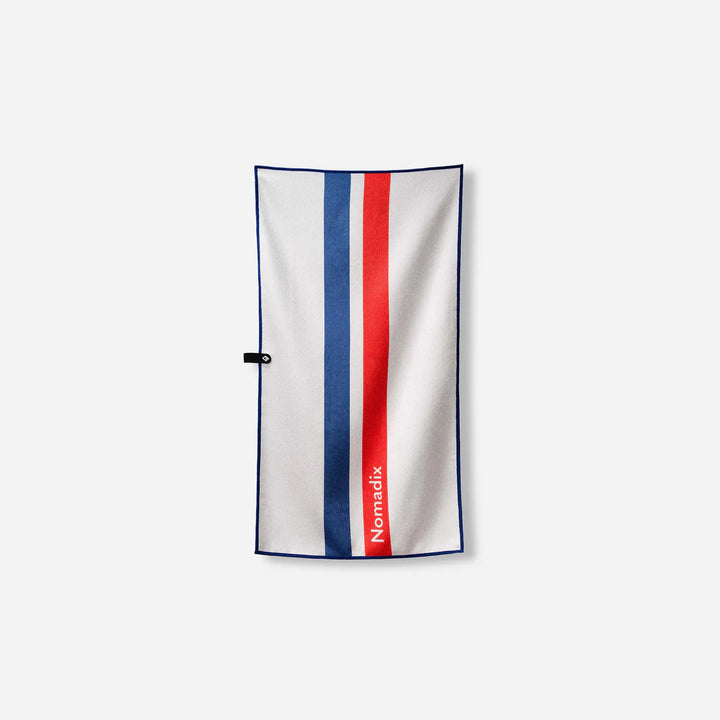Nomadix Fitness Towel  Rally White Red and Blue