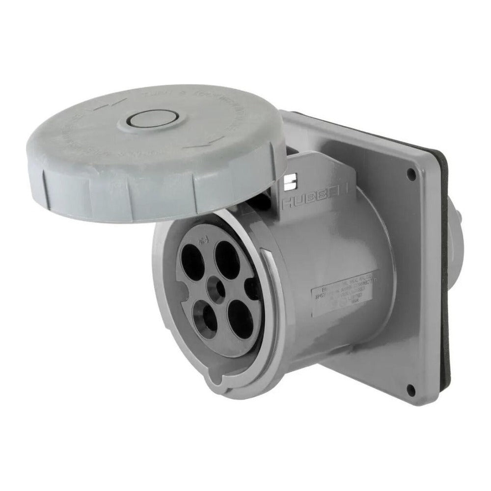 Hubbell 100A 125/250V dockside receptacle with spring-loaded cover