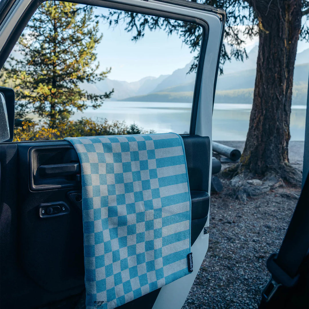 Nomadix Original Towel Checked Out Pale Blue Sky